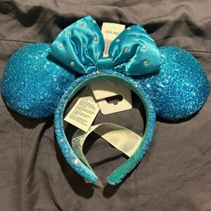 Disney Blue Sequin Minnie Mouse Ears Headband